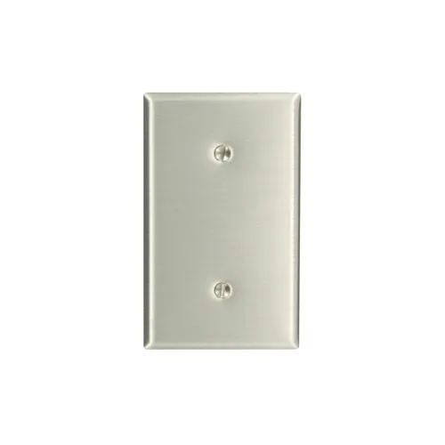 [84019-40] 1-Gang Blank Device Wallplate, Standard Size, Non-Magnetic Stainless Steel