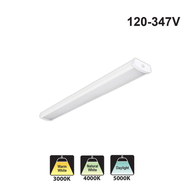 Votatec VO-WR5FT4W48-347-3WAY-L 4' Wrap Fixture 48W 5520 Lumens 3K/4K/5K 120/347V