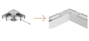 Votatec LI-JL-PPCN-W-004-W White L Connector for Architectural Linear Fixtures