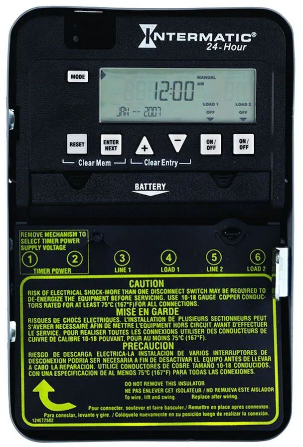 [ET1105C] Intermatic 24-Hour 30 Amp SPST Electronic Timeswitch - Clock Voltage 120-277V NEMA 1