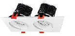 [VO-SP3.5W12-120-D-5WAY-2H /WH] Votatec VO-SP3.5W12-120-D-5WAY-2H /WH 3.5″ 2 HEADS Regressed Gimbal 5Way CCT Adjustable