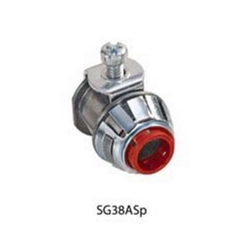 [SG38ASP] E-Z Lock® Insulated “U” Shaped Strap AC/MC Snap-In Connector 3/8″, Zinc