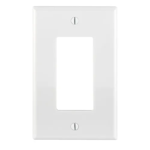 [PJ26-W] Leviton 1-Gang Decora/GFCI Device Wallplate, Midway Size, Thermoplastic Nylon, White PJ26-W