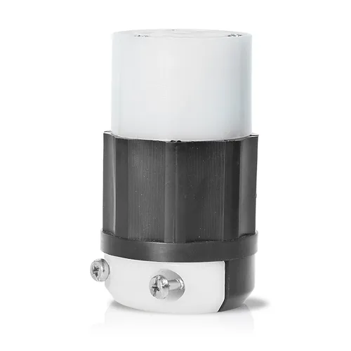 Leviton Locking Connector, 20 Amp, 480 Volt, Industrial Grade, Black & White 2343