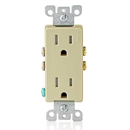 [T5325-I] Leviton 15 Amp Decora Tamper-Resistant Duplex Outlet/Receptacle, Grounding, Ivory