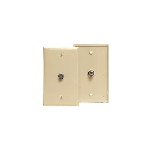 [80781-I] Leviton 80781-I Standard Video Wall Jack, F Connector, Ivory