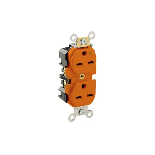 [5662-IG] Leviton 15 Amp Isolated Ground Duplex Receptacle/Outlet, Industrial Grade, Self-Grounding