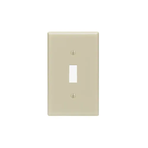 [86001-I] Leviton 1-Gang Ivory Toggle Plastic Standard Wall Plate 86001-I