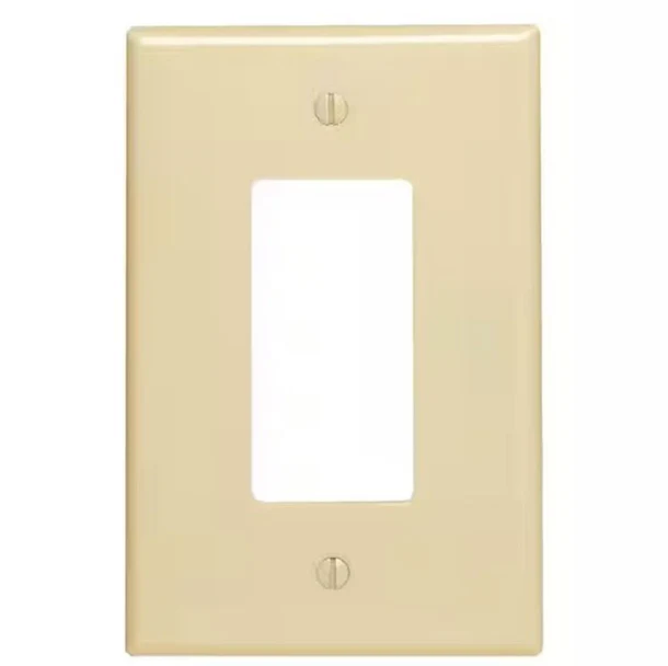 [86601-I] Leviton 1-Gang Decora Wall plate, Oversized, Thermoplastic Nylon, Ivory, 86601-I