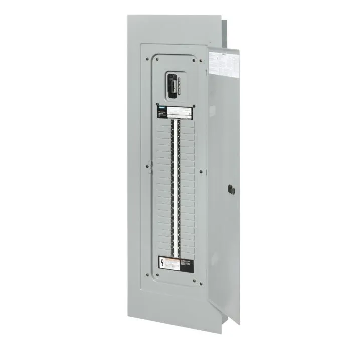 [EQ424BQ100] Siemens EQ424BQ100 Type EQ Three Phase Main Breaker Load Center With Door, 240 V AC, 100 A, 10 kA Interrupt