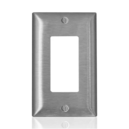 [SLJ82-C00] Leviton 1-Gang Decora Wall plate, Midway Size, Magnetic Stainless Steel, C-Series SLJ82-C00