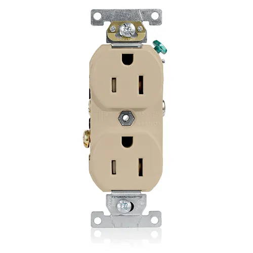 [TBR15-I] Leviton Tamper-Resistant Duplex Receptacle, 15 Amp, 125 Volt TBR15-I