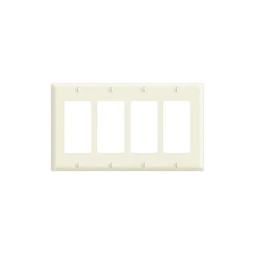 [80412-40] Leviton 4-Gang Decora/GFCI Device Wallplate, Standard Size, Thermoset, Brown 80412