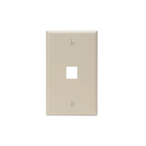 [41080-1IP] Leviton Single-Gang QUICKPORT™ Wallplate, 1-Port, Ivory 41080-1IP