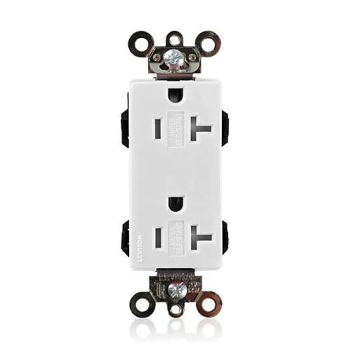 [MT163-W] Leviton Lev-Lok Tamper-Resistant Duplex Receptacle MT163-W