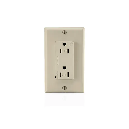 [T5285-I] Leviton 15 Amp, 125 Volt, Decora Plus Surge Protective Duplex Receptacle Outlet, Commercial Grade T5285-I