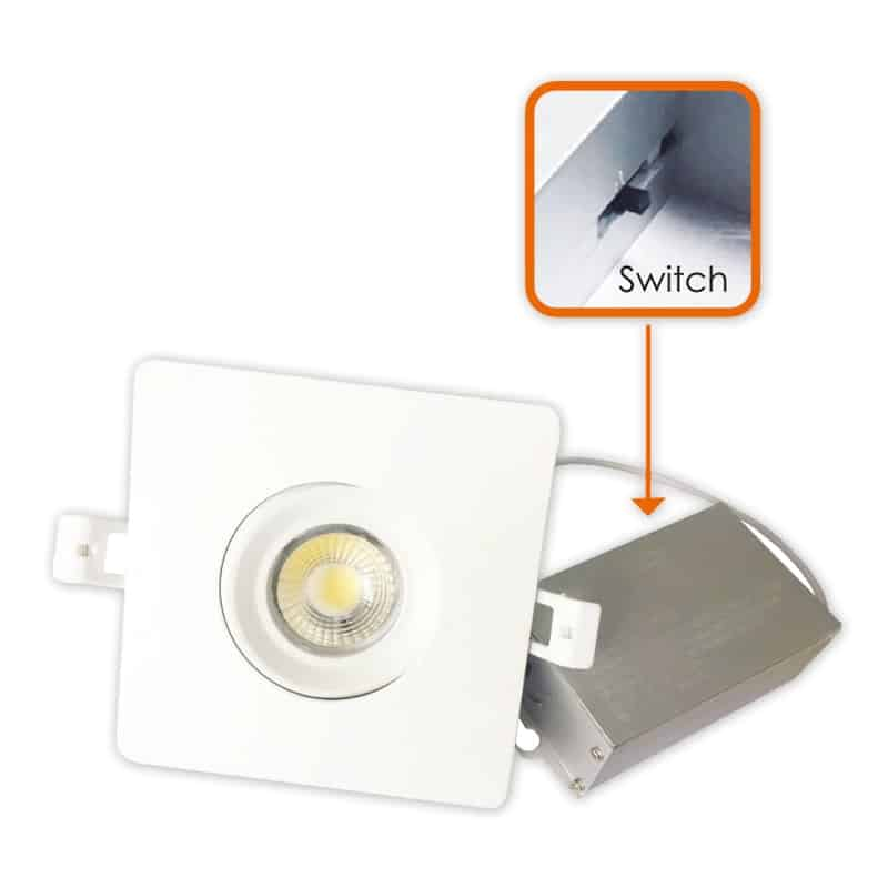 Votatec 4″ Square Eyeball 5Way CCT GS-G4-D12-RD/WH