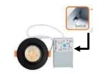 [C5202-3way-Black] Votatec C5202-3way-BK Black 7W 3" LED Gimbal Downlight