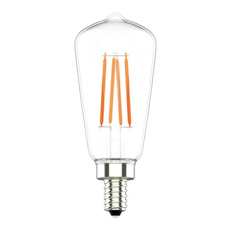 [VO-FST12W4-12-40-D] Votatec VO-FST12W4-12-40-D, LED ST12 Filament, 120V, 4W, 400 Lumens, 4000K Cool White, E12 Base, Dimmable