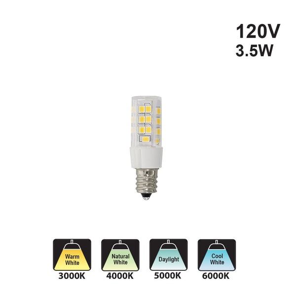 Vtatec E12-CR45LEDA-3.5W-3K E12 LED Candelabra Light Bulb