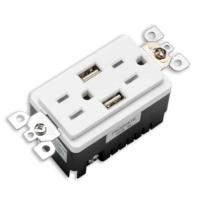[BAA-023 /WH] Votatec BAA-023-WH Tamper Resistant USB Charger & Duplex Receptacle