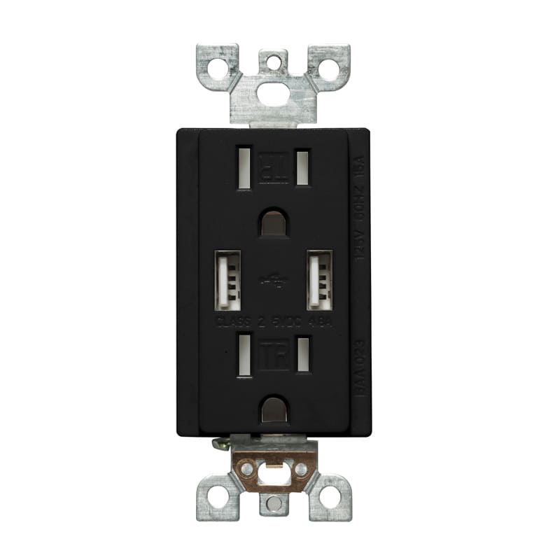 [BAA-023 /BK] Votatec BAA-023-BK Tamper Resistant USB Charger & Duplex Receptacle