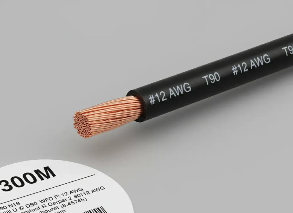 T90 #12 CU STR 300M (Black)