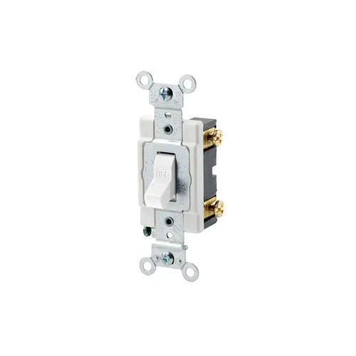 [CSBI-15W] Leviton 15 Amp, Toggle Switch, Single-Pole, Quiet Switch, Commercial Spec Grade