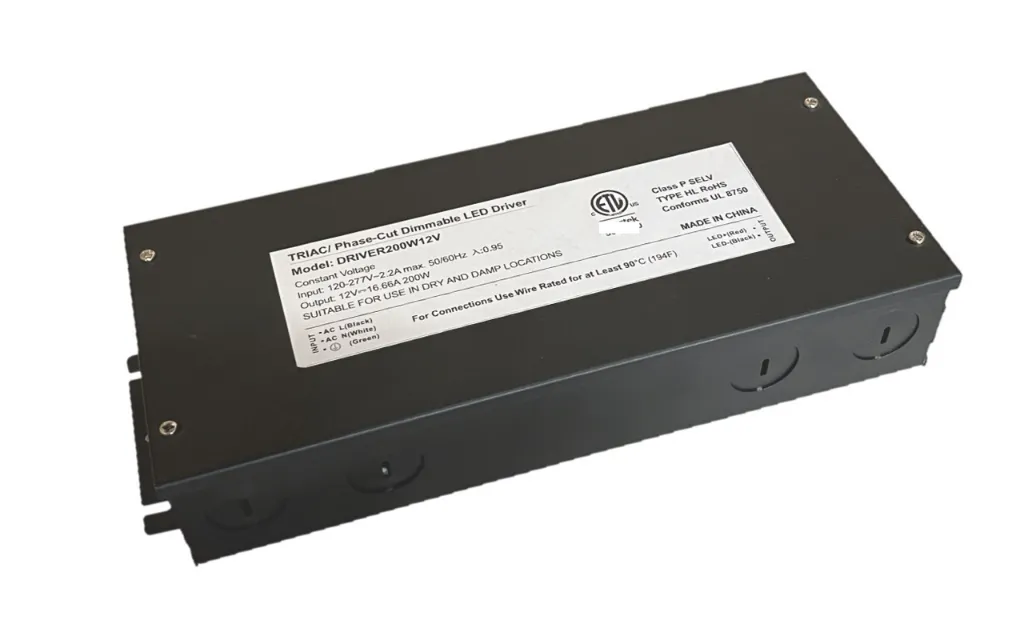 [DRIVER200W24V] Hi-Bright Constant Voltage Dimmable Driver, 24V DC, 192W(2X96W), 120V-277V AC, Class 2