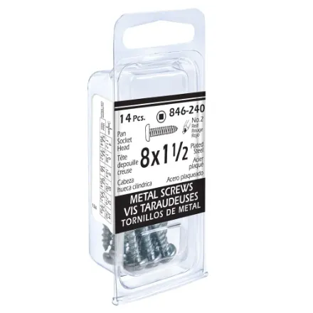 [SDPG2A024Z] #8 x 1-1/2-inch Pan Head Square Drive Tapping Screw - Type A - Zinc Plated 100pcs