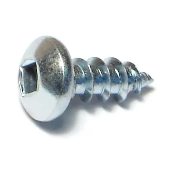 [SDPI2A008Z] #10 x 1/2 in, Zinc Plated Steel Pan Head Square Drive, 100 PK
