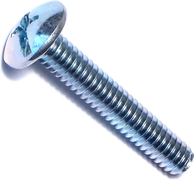[MDCRCP008Z] #1/4 in.-20 x 1/2 in. Combo Round Head Zinc Plated Machine Screw (100-Pack)