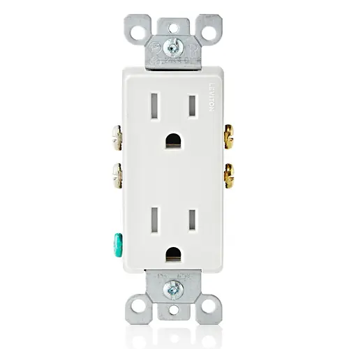[T5325] Leviton 15 Amp Decora Tamper-Resistant Duplex Outlet/Receptacle, Grounding, White