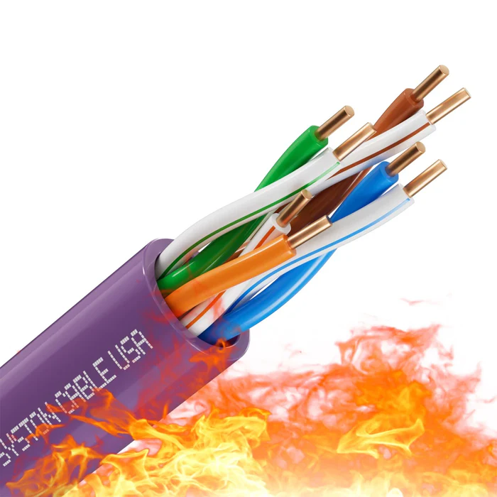 [1007C-PB-PL-1000] Syston Cat5e Riser Ethernet Cable, 350 MHz, 1000 ft (Purple)