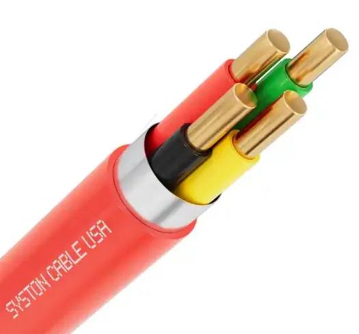 [5618C-PB-OR-1000] Syston 18/2 Shielded Security Alarm Cable, CMP/CL3P, White, 1000 ft (Tangerine)