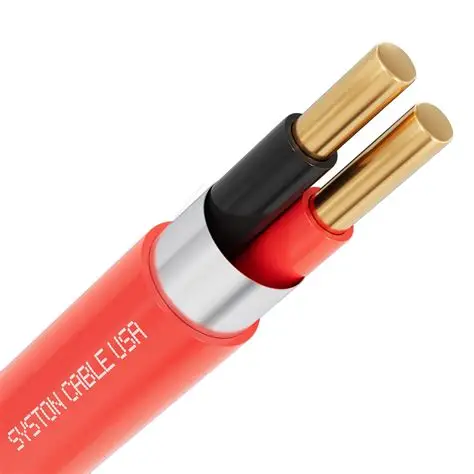 [5803C-PB-OR-1000] Syston 16/2 Security Fire Alarm Cable, CMP/CL3P, White, 1000 ft (Tangerine)
