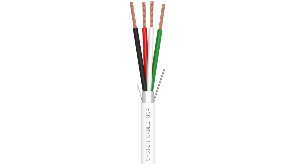 [5918C-SP-WH-1000] Syston 16/4 Shielded Security Control Cable, CMP/CL3P, White, 1000 ft
