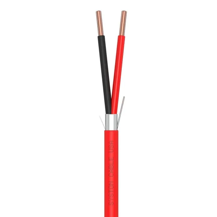 [6417C-SP-RD-1000] Syston 18/2 Shielded Fire Alarm Cable, FPLR/CL3R, Red, 1000 ft