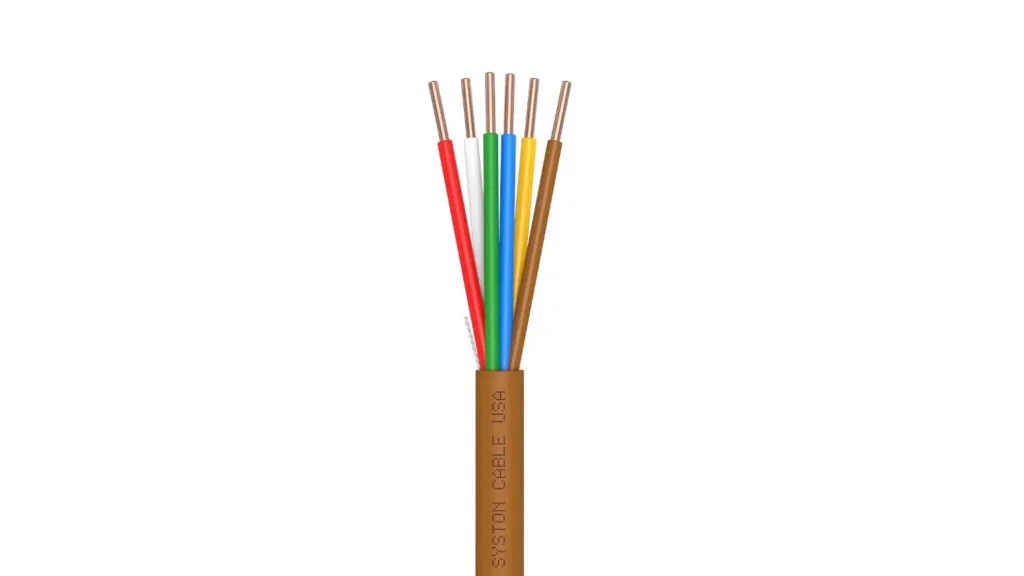 [7432C-SP-BN-250] Syston 18/6 Thermostat Wire, CL3R/CMR, Brown, 250 ft