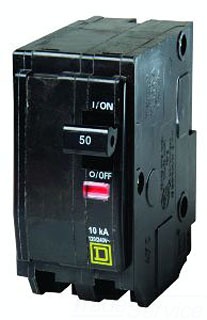 [QO250] Square D QO250 Circuit Breaker, 50A, 2 Pole, 120/240V AC, 10kA at 120/240V AC