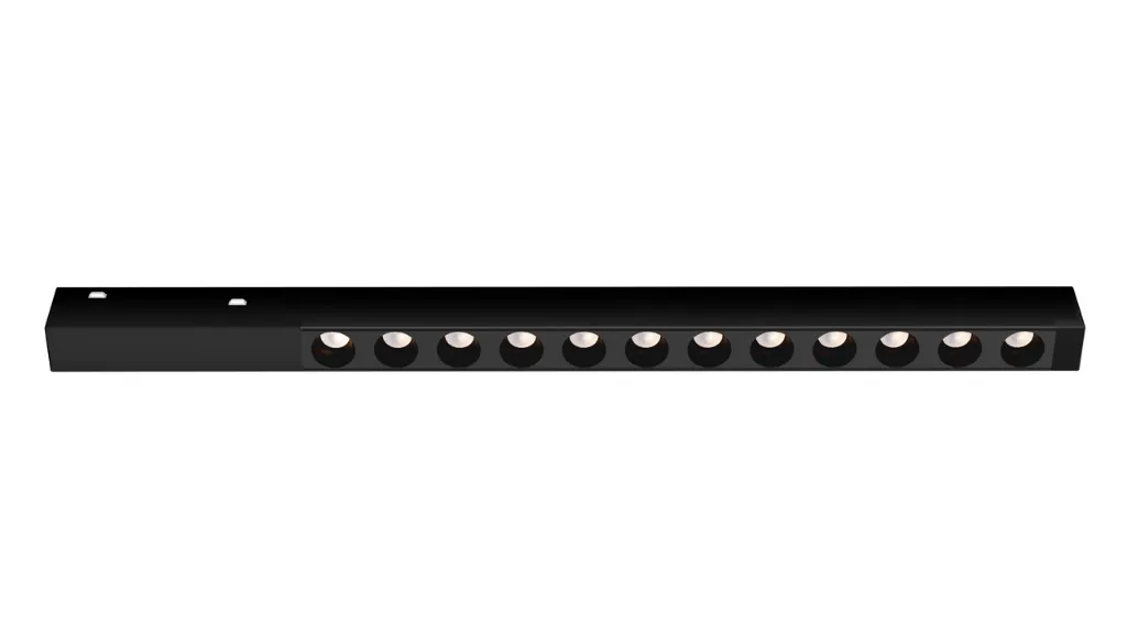 [3000K] 24V Magnetic Track 12W Grille Light Aluminum Black Finish (3000K)