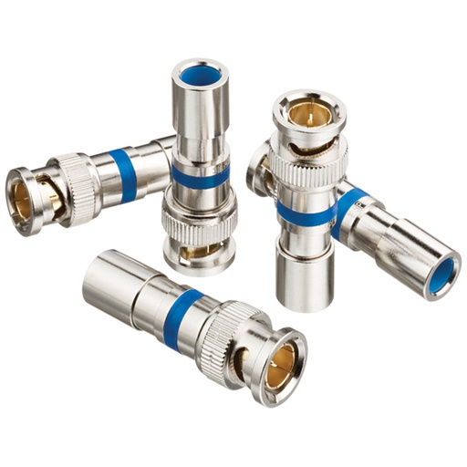 [89-048] InSITE™ RTQ™ BNC Compression Connectors, RG-6/6Q & Plenum 6/6Q, Card of 15