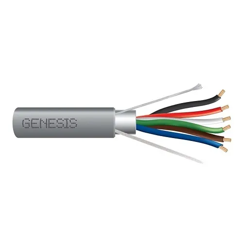 [5518C-PB-WH-1000] 22/6 Stranded Shielded Cable, Plenum, CMP, FT6, 1000' (304.8 m) Pull Box, White