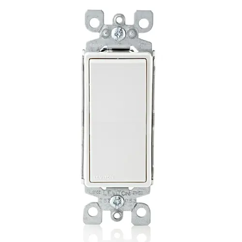 [5601-2W] Leviton Switch 5601-2W 15A  120/277V Decora Rocker Single-Pole