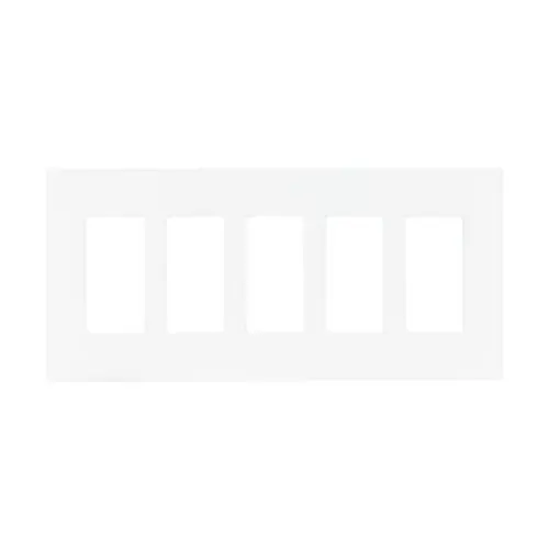 [PJS265W] Eaton 5 Gang Screwless Wall Plate White | PJS265W