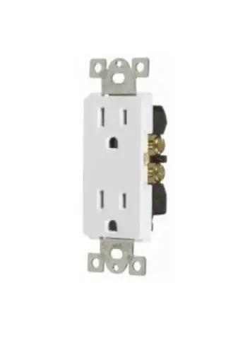 [5635] POINT DUPLEX OUTLET VISTA DECORA 15A WHITE