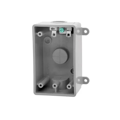 [FSCC15] PVC F-Series Single Gang Box, FSCC15, 3/4 Inch Hub Size, 3 Threaded Outlets