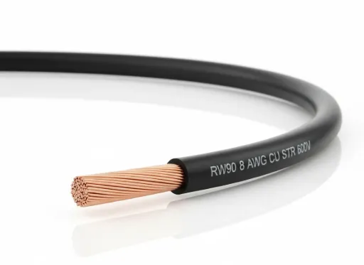 [RW90-BK-8/1] RW90 8/1 CU STR BLK CUT