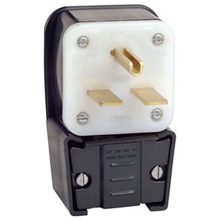 [9630-P] Leviton 9630-P 30 Amp, 250 Volt, Straight Blade Plug, Industrial Grade L6-30P