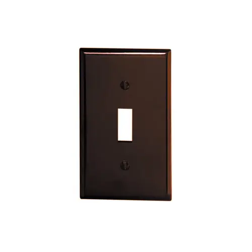 [85001] 1-Gang Toggle Switch Wallplate, Standard Size, Thermoset, Brown